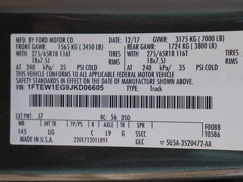 Used 2018 Ford F150 XLT w/ Equipment Group 302A Luxury AWD/4WD image 68