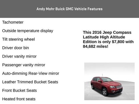 Used 2016 Jeep Compass High Altitude image 16