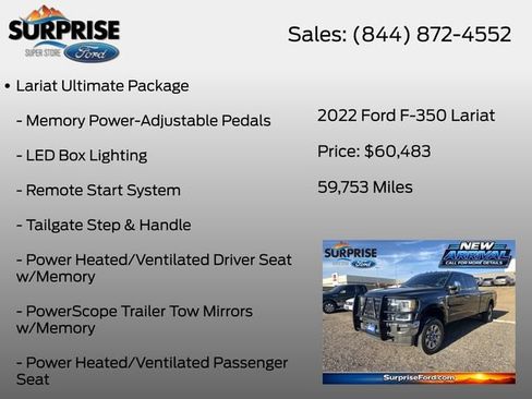 Used 2022 Ford F350 Lariat w/ Lariat Ultimate Package AWD/4WD image 13