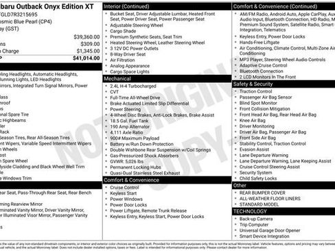 Used 2024 Subaru Outback Onyx Edition XT image 30
