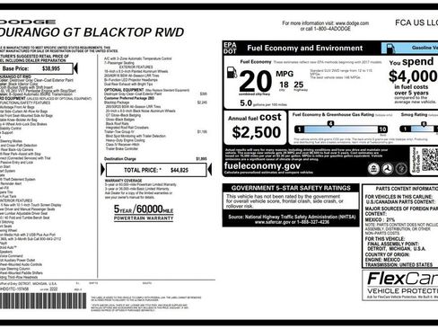 Certified 2026 Dodge Durango GT w/ Blacktop Package RWD image 3