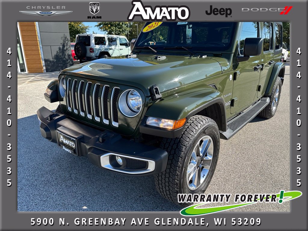 Used 2021 Jeep Wrangler Unlimited Sahara AWD/4WD image 1
