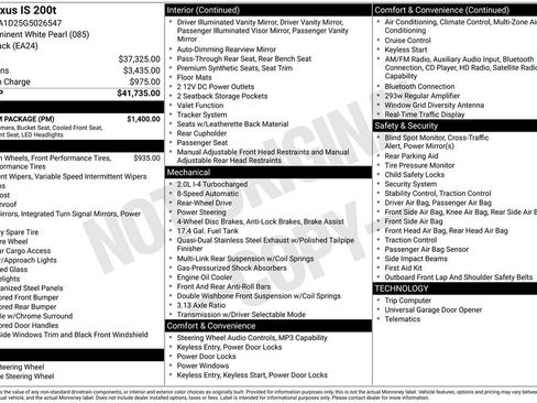 Used 2016 Lexus IS 200t w/ Premium Package RWD image 27