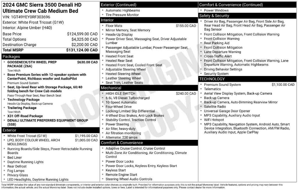Used 2024 GMC Sierra 3500 Denali Ultimate AWD/4WD image 2