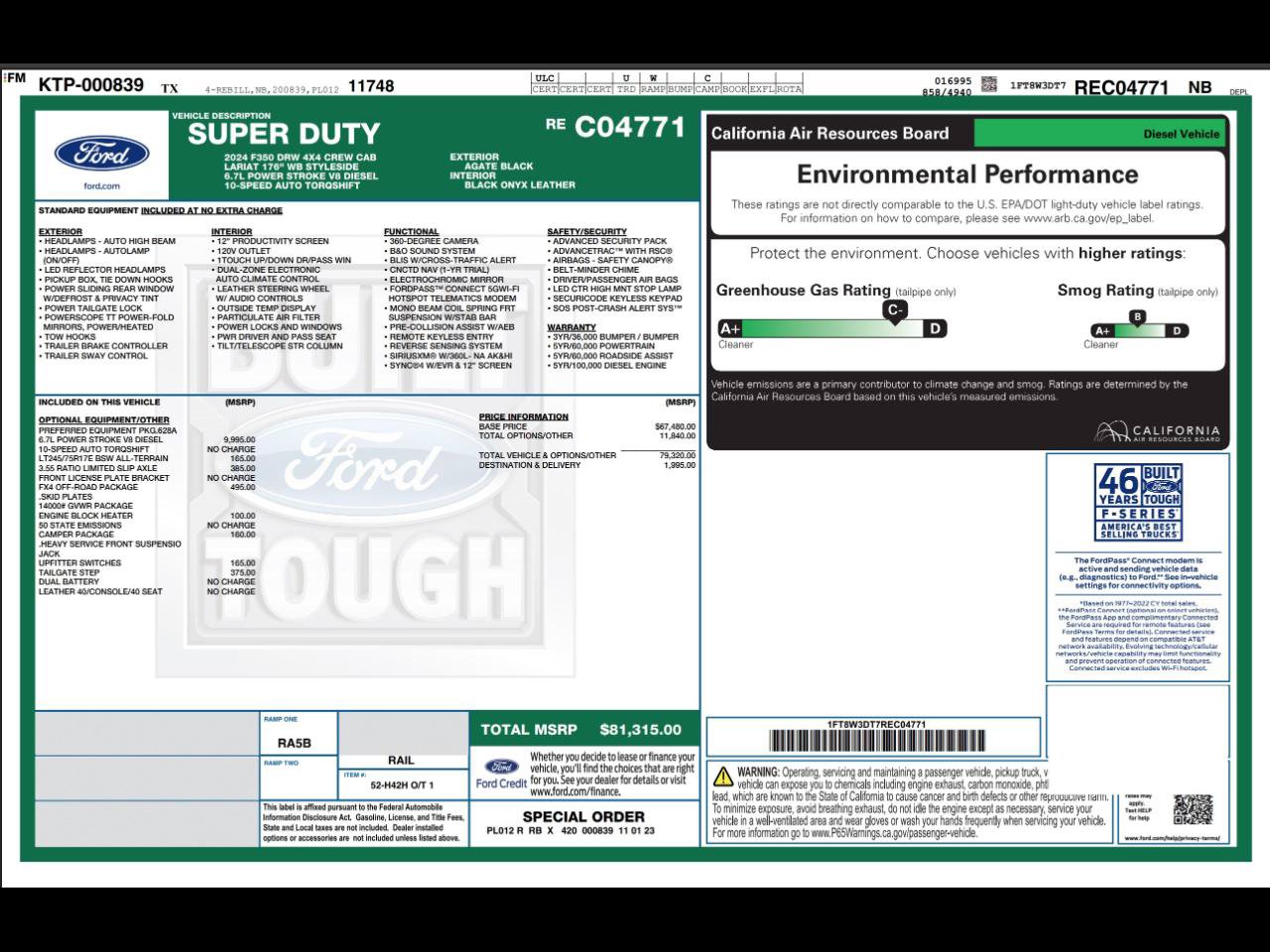 Used 2024 Ford F350 Lariat w/ FX4 Off-Road Package AWD/4WD image 4