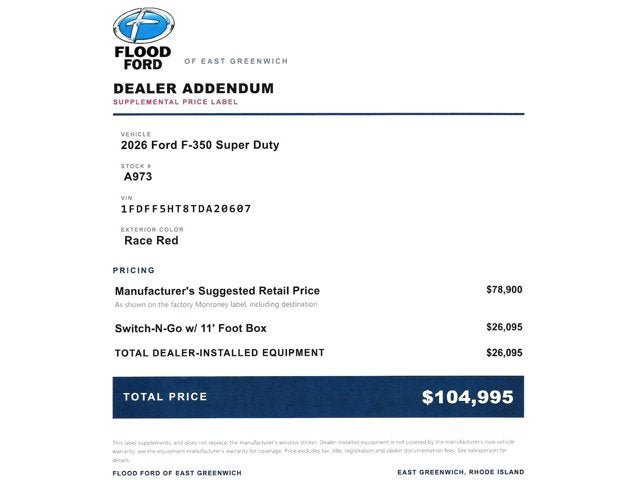 New 2026 Ford F550 4x4 Regular Cab Super Duty image 1