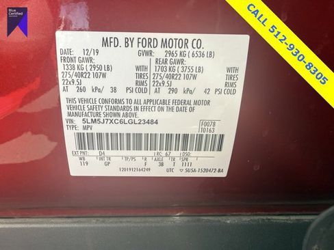 Used 2020 Lincoln Aviator Reserve w/ Equipment Group 202A image 12