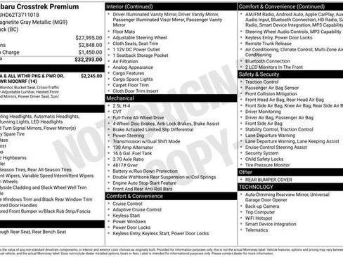 Certified 2026 Subaru Crosstrek 2.0i Premium AWD/4WD image 31