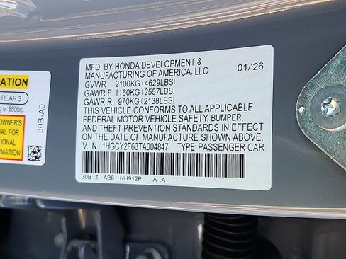 New 2026 Honda Accord EX-L image 17