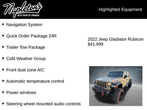 Used 2022 Jeep Gladiator Rubicon w/ Cold Weather Group image 4