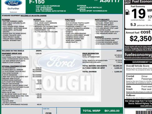 Used 2023 Ford F150 XLT w/ Equipment Group 302A High image 2