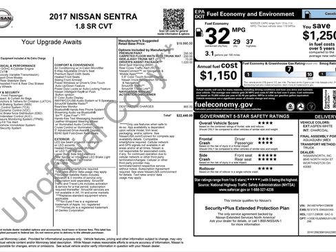 Used 2017 Nissan Sentra SR w/ Driver's Assist Package FWD image 5