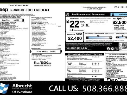 New 2025 Jeep Grand Cherokee Limited w/ Luxury Tech Group II image 24