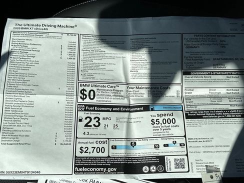 New 2026 BMW X7 xDrive40i w/ M Sport Package image 30