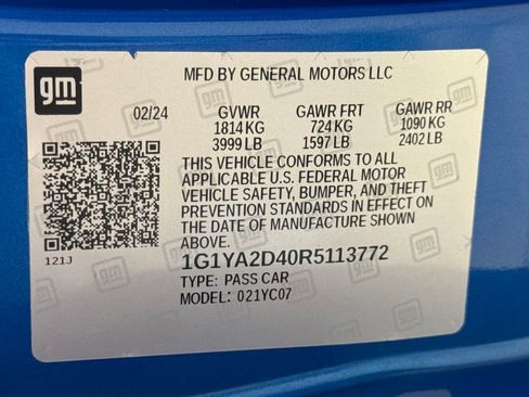 Used 2024 Chevrolet Corvette Stingray Coupe w/ Battery Protection Package RWD image 23