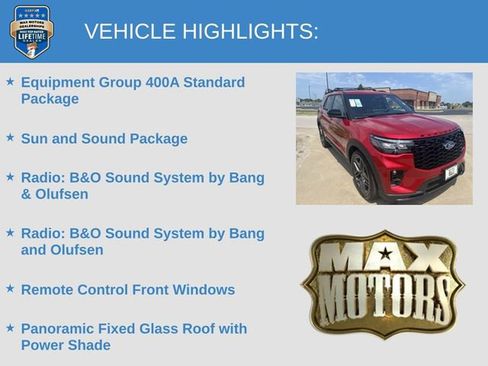 New 2026 Ford Explorer ST w/ Sun And Sound Package AWD/4WD image 6
