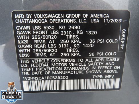 Used 2024 Volkswagen Atlas SE image 31