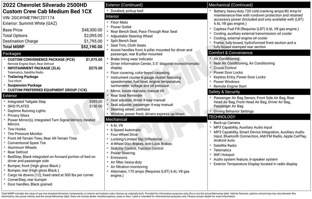 Used 2022 Chevrolet Silverado 2500 Custom w/ Custom Convenience Package AWD/4WD image 25