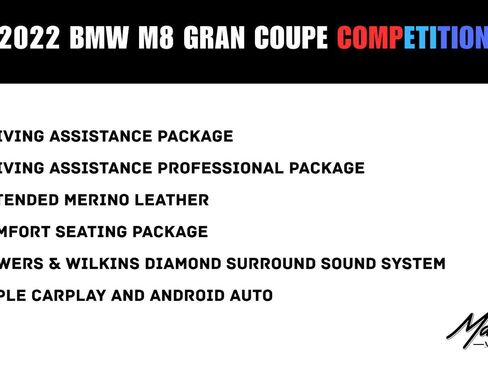 Used 2022 BMW M8 Competition AWD/4WD image 2