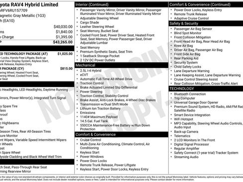 Used 2024 Toyota RAV4 Limited w/ Advanced Technology Package AWD/4WD image 52