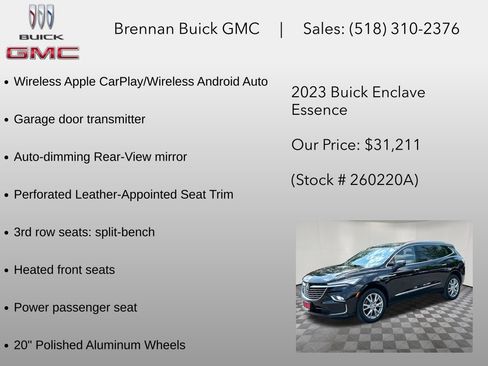 Certified 2023 Buick Enclave Essence w/ Experience Buick Package AWD/4WD image 18