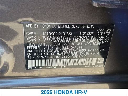 Used 2026 Honda HR-V LX image 26
