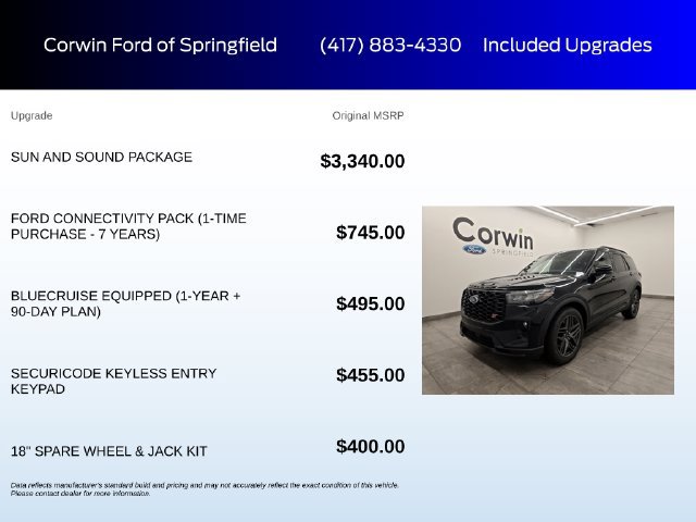 New 2026 Ford Explorer ST w/ Sun And Sound Package AWD/4WD image 5