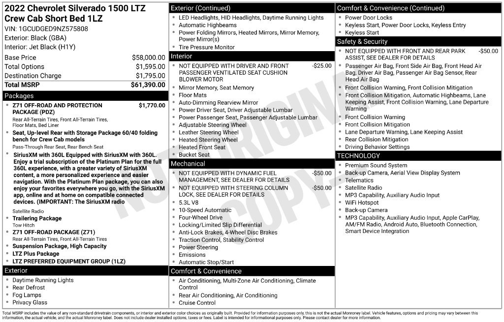 Used 2022 Chevrolet Silverado 1500 LTZ AWD/4WD image 4