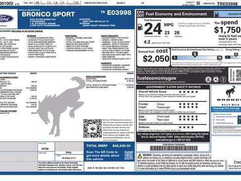 New 2026 Ford Bronco Sport Outer Banks w/ Sasquatch Outer Banks Package image 30