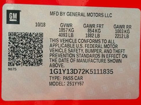 Used 2019 Chevrolet Corvette Grand Sport RWD image 33