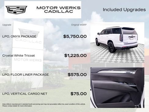 Certified 2025 Cadillac Escalade V w/ LPO, ONYX Package AWD/4WD image 4