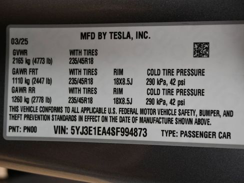 Used 2025 Tesla Model 3 Long Range RWD image 2
