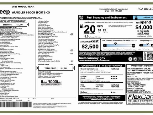 New 2026 Jeep Wrangler Sport S image 2