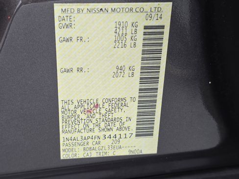 Used 2015 Nissan Altima 2.5 S w/ Power Driver Seat Package image 32