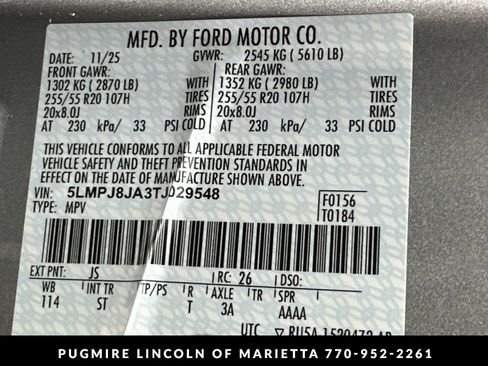 New 2026 Lincoln Nautilus Premier w/ Equipment Group 102A AWD/4WD image 41