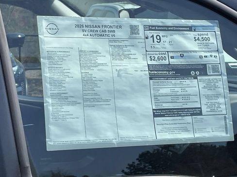 New 2026 Nissan Frontier SV w/ All-Weather Content Package AWD/4WD image 2