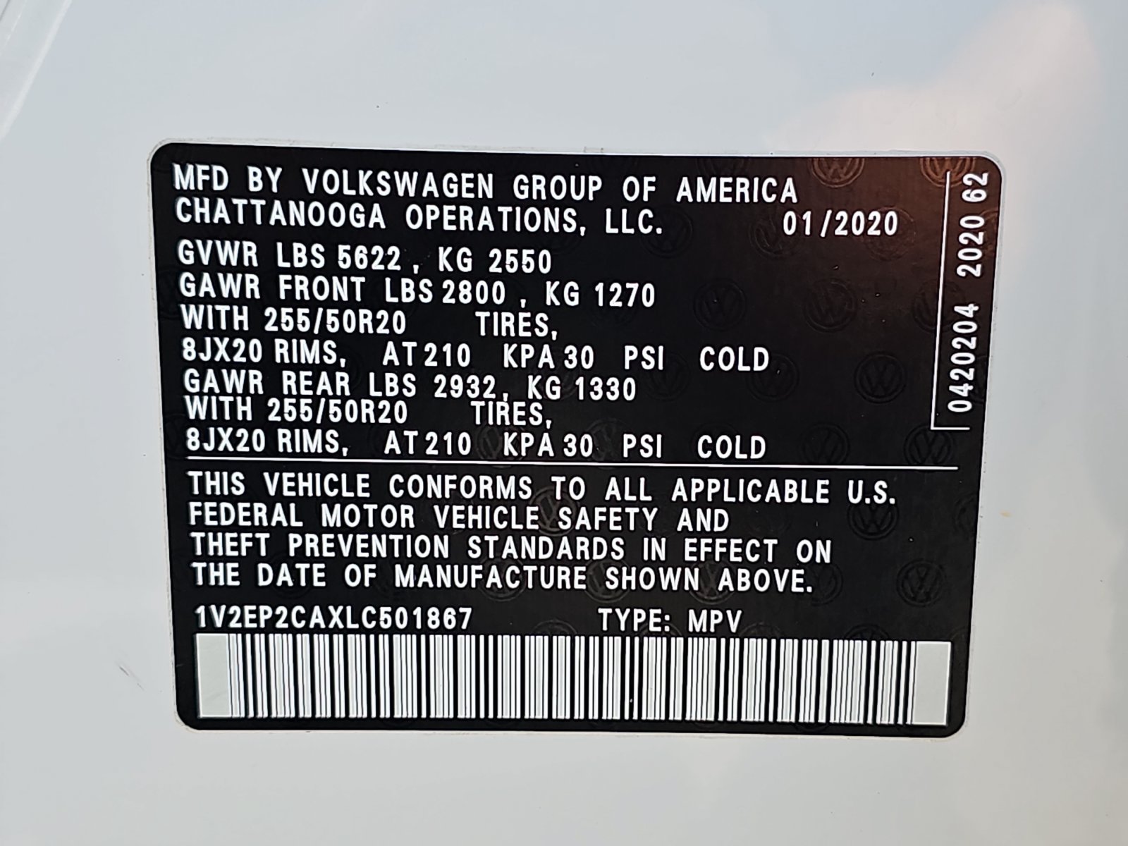 Used 2020 Volkswagen Atlas SEL FWD image 41