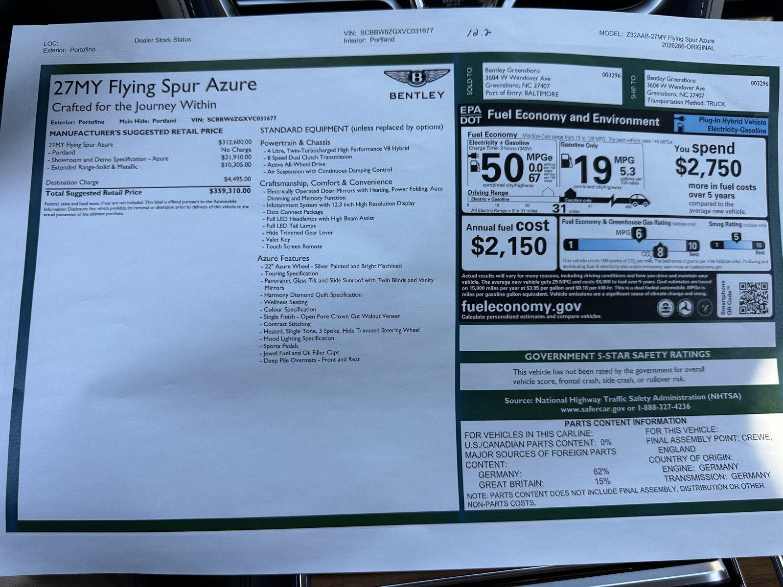 New 2027 Bentley Flying Spur AWD/4WD image 63