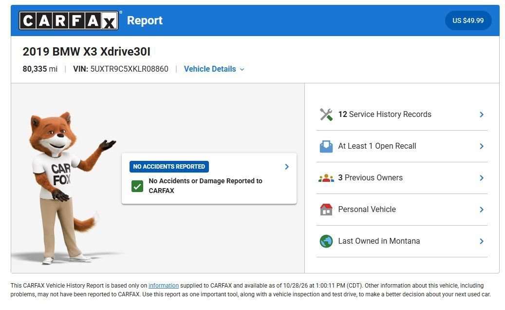 Used 2019 BMW X3 xDrive30i w/ Convenience Package AWD/4WD image 16