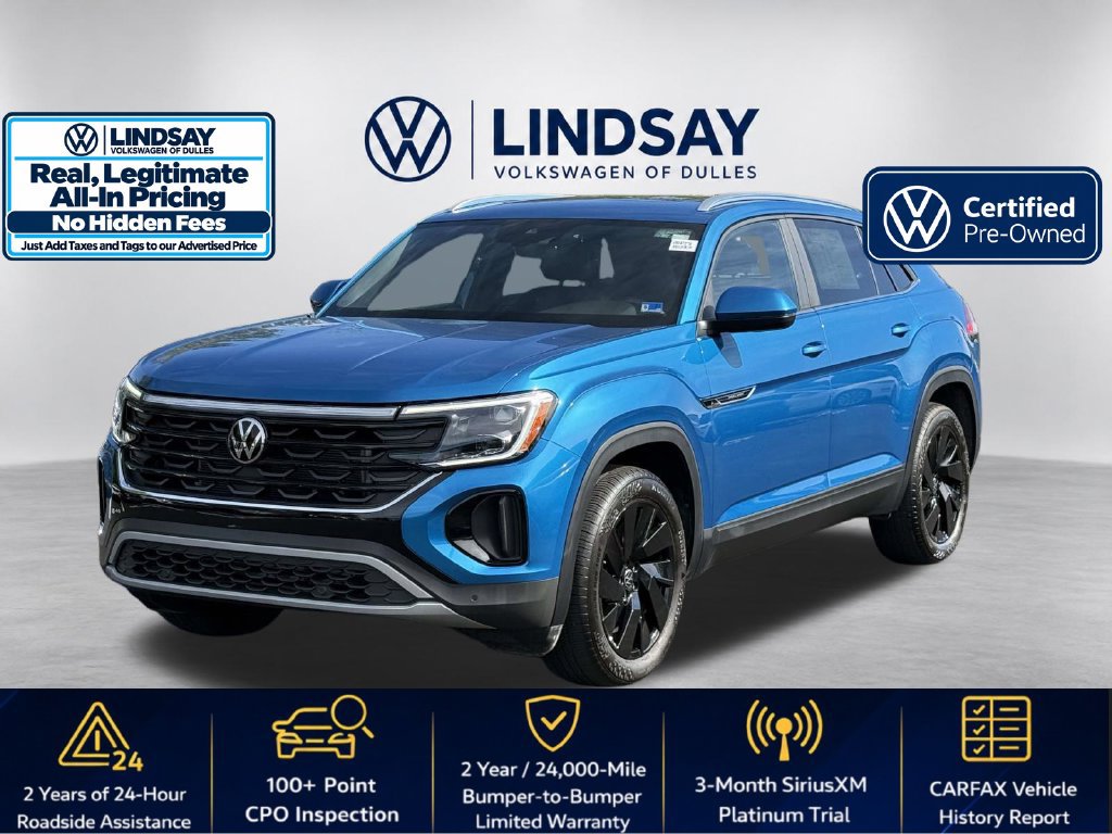 Certified 2024 Volkswagen Atlas Cross Sport SE w/ Panoramic Sunroof Package FWD image 3