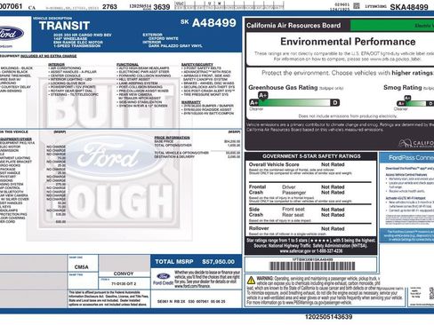 New 2025 Ford E-Transit 148 High Roof Extended w/ Load Area Protection Package image 2