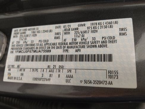 Used 2021 Ford Escape S FWD image 33