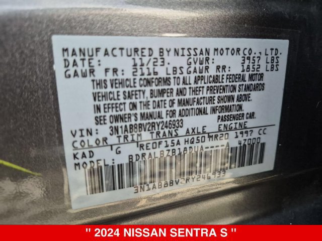 Certified 2024 Nissan Sentra S FWD image 39