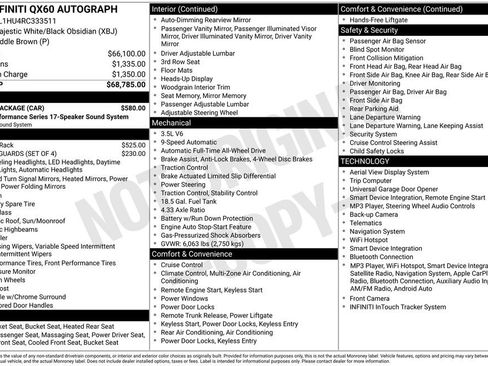 Certified 2024 INFINITI QX60 Autograph w/ Cargo Package AWD/4WD image 43