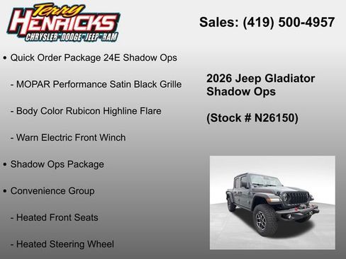 New 2026 Jeep Gladiator Rubicon AWD/4WD image 23