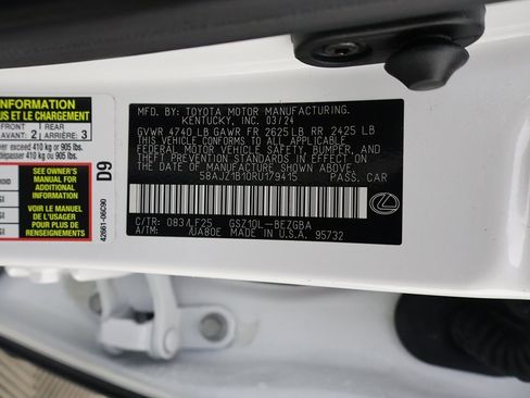 Used 2024 Lexus ES 350 F Sport w/ Technology Package image 54