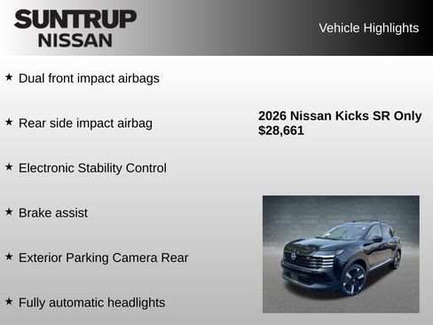 Used 2026 Nissan Kicks SR w/ Cold Weather Package AWD/4WD image 30