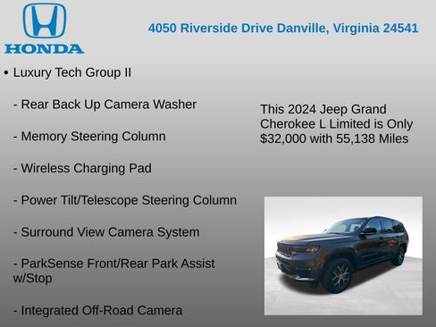 Used 2024 Jeep Grand Cherokee L Limited w/ Luxury Tech Group II image 12