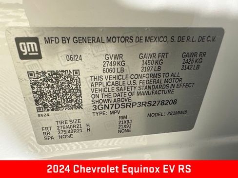 New 2024 Chevrolet Equinox EV RS FWD image 14