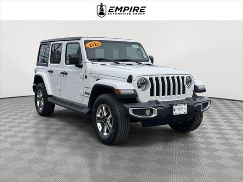 Used 2022 Jeep Wrangler Unlimited Sahara w/ LED Lighting Group image 1